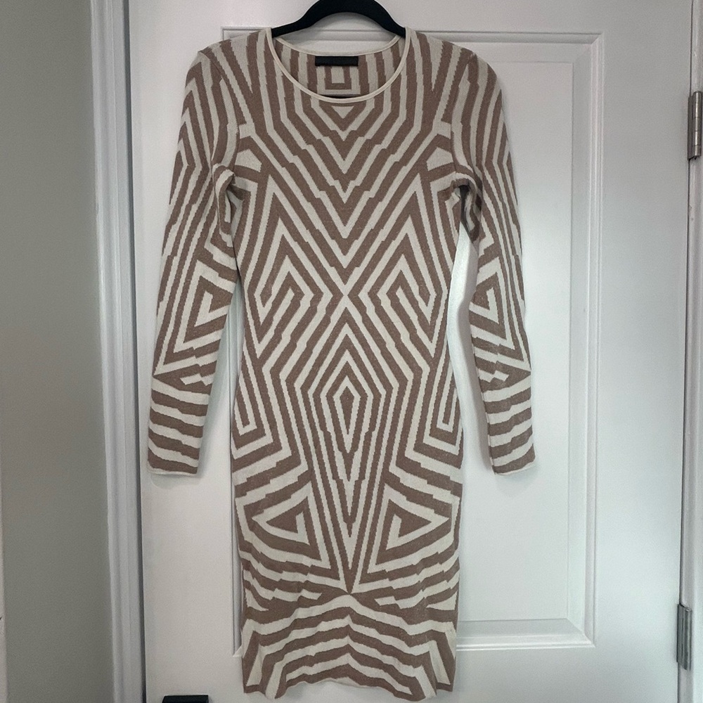 RVN midi dress party evening long sleeve size S
